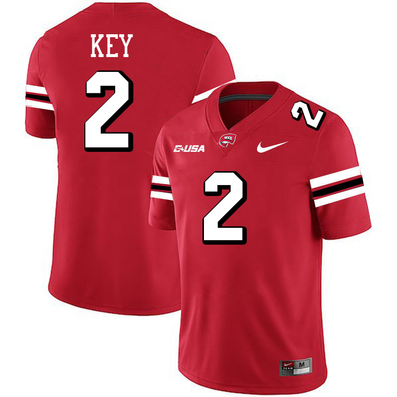 Devon Key WKU Jersey,Western Kentucky Hilltoppers #2 Devon Key Jersey Youth-Red